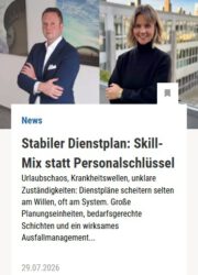 Artikel zum Thema stabiler Dienstplan
